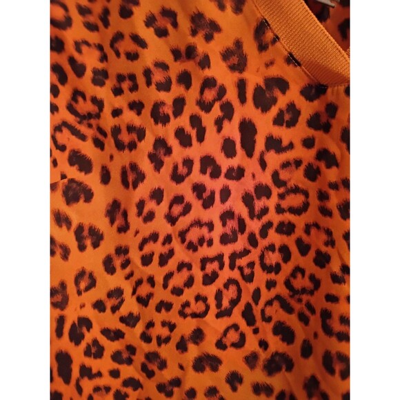 leopard print sheer tank top v neck white straps black brown size 2xl - Picture 4 of 8